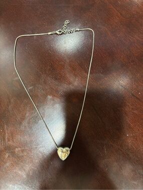 Gold-Tone Heart Pendant Necklace for Women